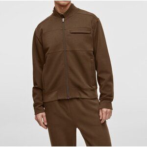 Mode Of One Mens Regular Fit Full Zip Track Jacket Dark Walnut Size XXL NWOT